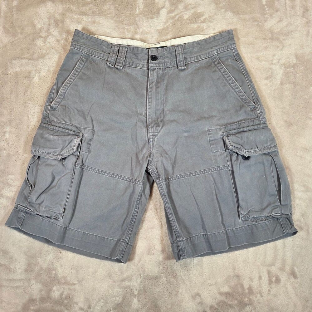 Vintage Polo Ralph Lauren Cargo Shorts Men’s 33 Gray Chino Utility Casual